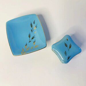 Vintage Art Deco Devonshire Fine Porcelain Trinket Dish & Tray
